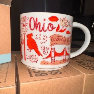 Starbucks Ohio Mug - Red and White Design